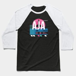 Ajaccio (AJA) Airport // Sunset Baggage Tag Baseball T-Shirt